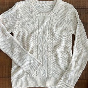 Speckled Cable Knit Sweater